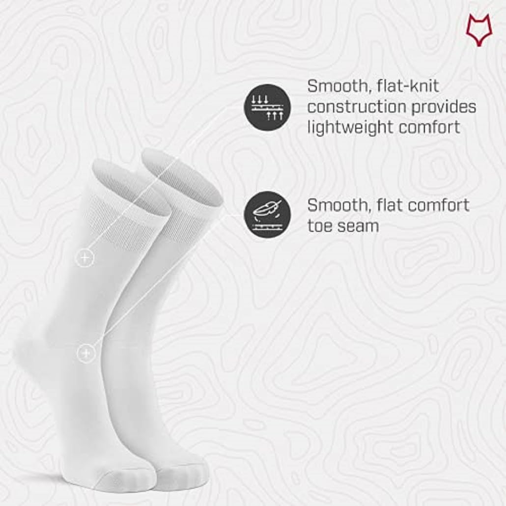 Fox River Standard Dry Crew Liner, Coolmax Thin Fabric for Comfort, Breathable, Moisture Wicking, Performance Boot Socks, White, X-Large