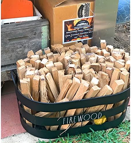 Pizza Oven Wood 12 Inch Naturally Cured White Oak Splits Cooking Wood for Free Standing Ovens 1650 Cubic Inches