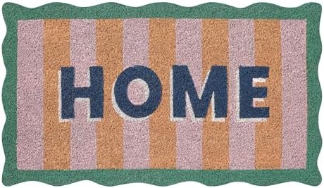 Folkulture Door Mat | Eco Friendly Mats for Front Door | (16 x 28) Welcome Matt or Doormat for Home Entrance | Durable & Anti Slip Coir Mats Outdoor or Entryway Rug (Home-Sweet-Home)