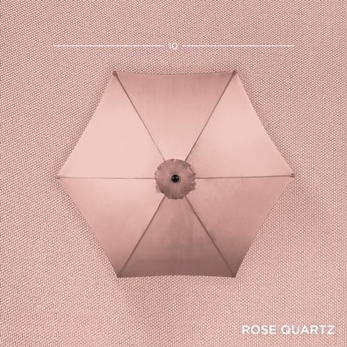 Best Choice Products 10ft Outdoor Steel Polyester Market Patio Umbrella w/Crank, Easy Push Button, Tilt, Table Compatible - Rose Quartz