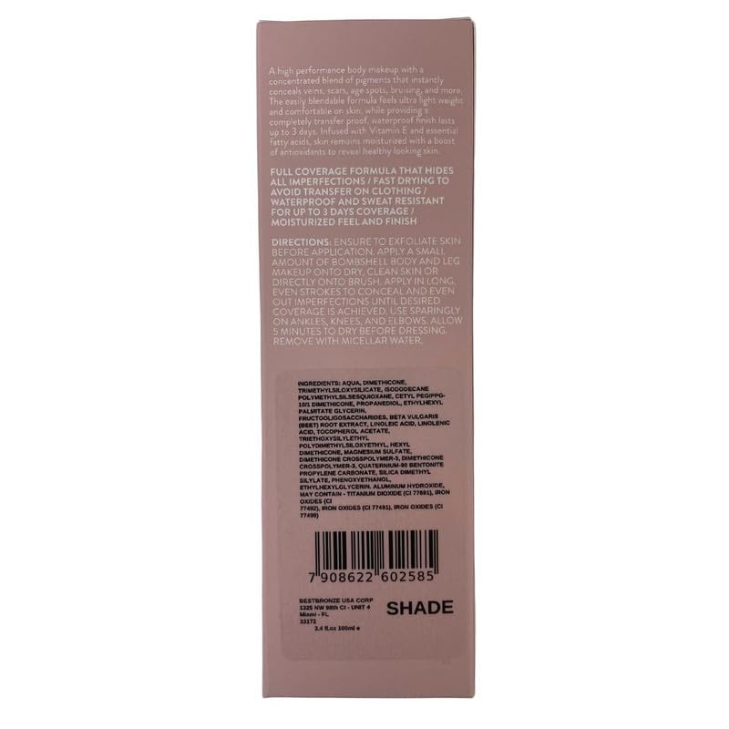 Best Bronze Bombshell Body Makeup - Tattoo Cover Up Makeup & Body Foundation Waterproof - Tattoo Concealer Waterproof for Scars, Varicose Veins Cover Up & Leg Foundation (N7 Light Natural)