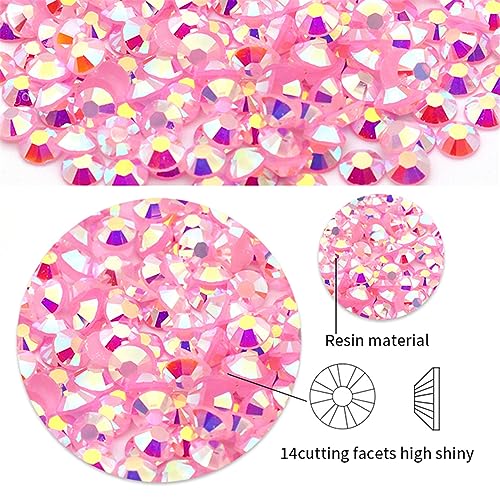 4500 Pcs SS12 3mm AB Flatback Rhinestones for Nails Art Crafts Glitter Round Shine Gems Crystals DIY Clothes Shoes (Orange Yellow AB)