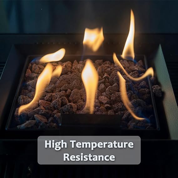 10lb 1.2-2 inch Black Lava Rocks for Indoor Fireplaces, Outdoor Gas Fire Tables, Fire Pits, Garden Landscaping Decoration