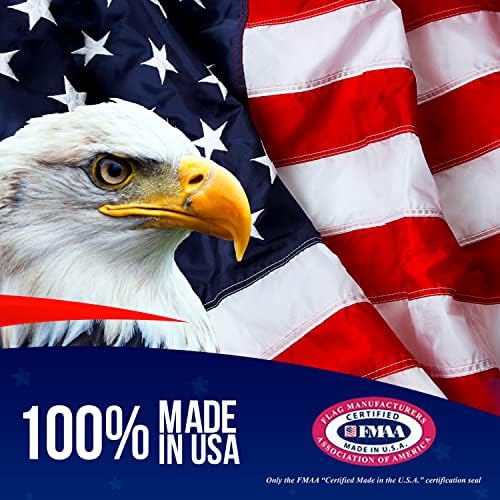 2.5x4 American Flags for Outside | American Flag Made in USA Heavy Duty American Flags for Outside 2.5x4 with Embroidered Stars and Sewn Stripes American High Wind- All Weather US