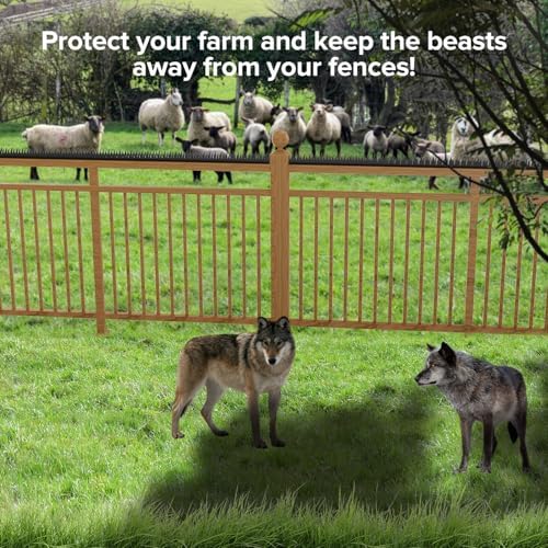 Anti Climb Fence Spikes Metal for Outdoor Walls, Garden Fences,Intruder Deterrent Fence Wall Spikes for Thieves and intruders,Roofs, Durable Home Security 6PCS(94.4 in )