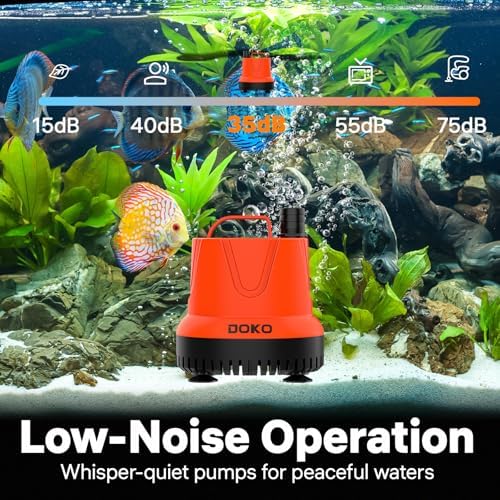Small Submersible Water Pump, 660GPH Pond Pump with 6FT Power Cord and Handle, Ultra Quiet Pool Pump with 4 Nozzles and 4 Suction Cups, Drain Pump for Bathtub Pool Fish Tank
