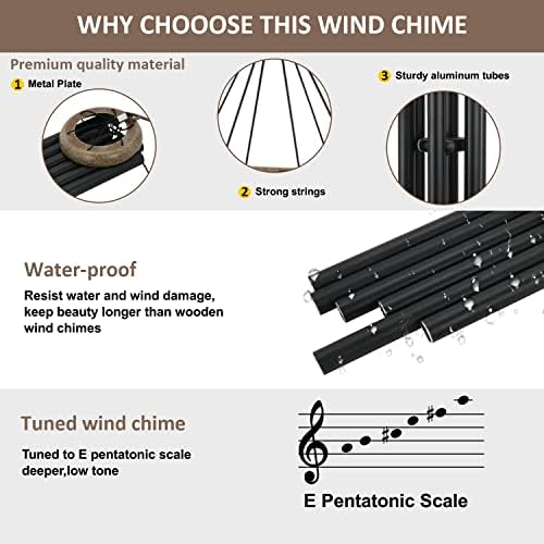 ASTARIN Wind Chimes for Outside Deep Tone,36 Inch Windchime Outdoors,Chimes for Outdoors,Sympathy Wind Chimes Memorial for Mom Dad,All Metal Wind Chime