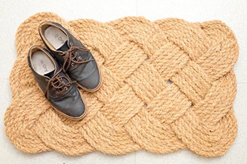 Iron Gate - Natural Jute Rope Woven Doormat 18x30 - Single Pack - 100% All Natural Fibers - Eco-friendly - Classic Interwoven Rope Design