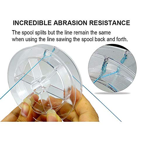 Ashconfish Colorfast Braided Fishing Line- 4 Strands Braided Lines Fadeless -Abrasion Resistant - Zero Stretch-Smaller Diameter, 500M/547Yards 6LB Red and Yellow