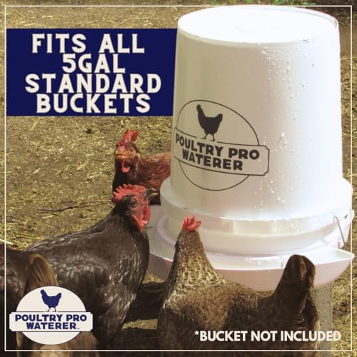 DIY Port PVC Gravity Fed Chicken Feeder 3 Ports and Hole Saw | Use for Buckets, Barrels, Bins, Troughs | Rain Proof, Weather Resistant, No Waste (Feeder and Waterer Bundle)