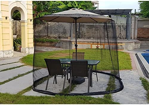 9/10 FT Mosquito Net For Patio Umbrella Outdoors Screen Polyester Hanging Tent(Mosquito Net Only)