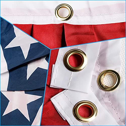 HOOSUN 4th Of July Decorations,American Flag Bunting for Outside,USA Pleated Fan Flag 1.5x3 FT,American Flags Bunting for Fourth Of July Patriotic Decorations,Red White And Blue Banner Decor,6 Pack