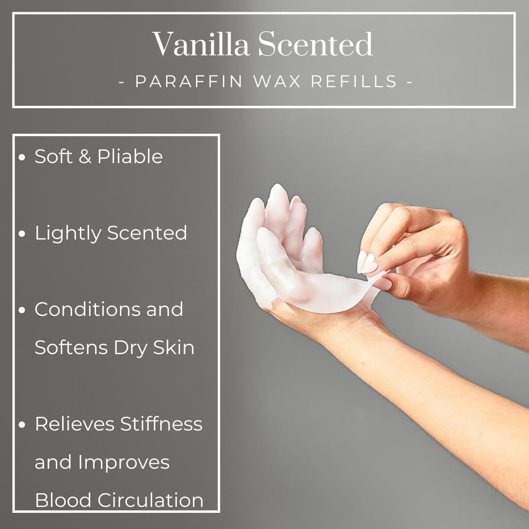 Becky Home 6lb Vanilla Scented Paraffin Wax, Paraffin Wax for Hand and Feet, Use with any Paraffin Wax Machine for Hand and Feet, Paraffin Wax Refills for Paraffin Baths, Parrafin Wax Blocks