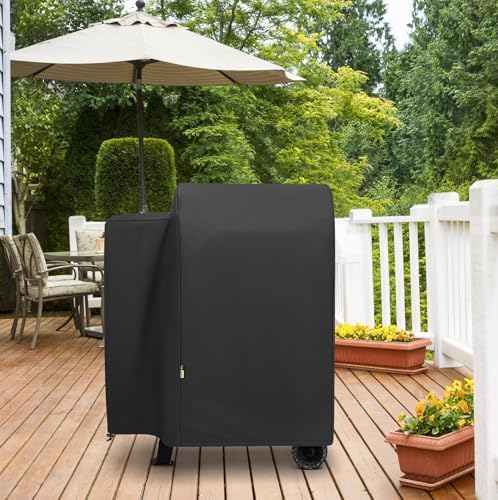 Grill Cover Compatible with Pit Boss Lexington 500, Lexington 540, Pro 600 and Tailgater, Heavy Duty Waterproof Wood Pellet Smoker Cover, All Weather Protection for Onyx Edition Grill