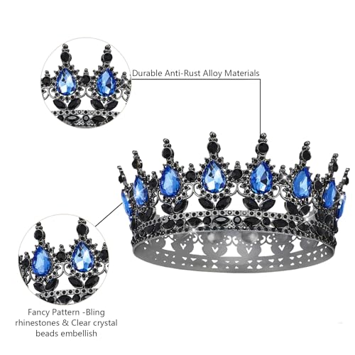 YOUlDIANZI Queen Crown Birthday Crowns for Women, Birthday Girl Sash, Birthday Tiara for Women Set, Princess Rhinestone Birthday Girl Headband Birthday Gifts for Women, Sweet Happy Accessories