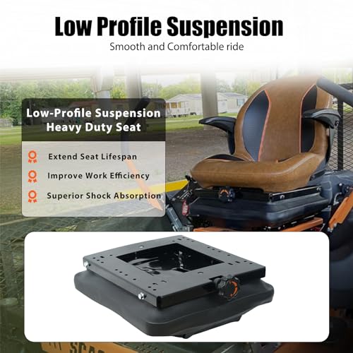 Seat Suspension Kit Without Seat Slider for Zero Turn Lawn Mower Tractor Forklift, Compatible with Most Aftermarket Seats - Same Day Shipping