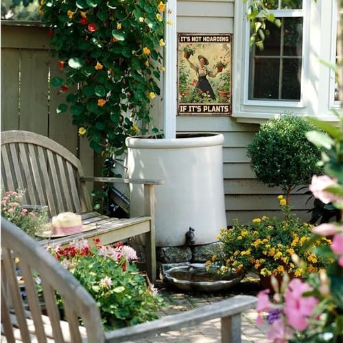 Metal Garden Decor - Unique Gardening Gifts for Women, Funny Garden Signs for Outdoor, Patio, Yard Decoration, 12" x 8" - Perfect Housewarming Gift for Mothers, Grandmas, and Plant Lovers