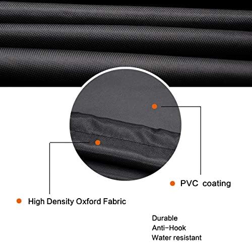 SheeChung Fire Pit Cover - Waterproof 600D Heavy Duty Round Patio Fire Bowl Cover Black (Round 50”D x 24”H)-Fits 45",46",48”,50" Firepit/Bowl Cover
