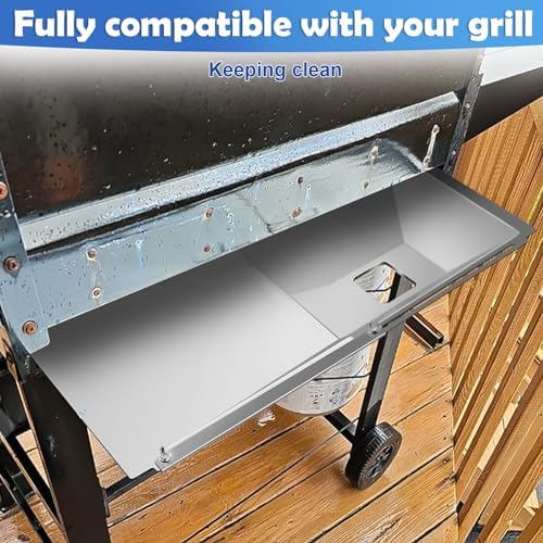 Grease Tray with Catch Pan and Foil Liner, Adjustable Drip Pan for 3/4/5 Gas Grill Models from Dyna Glo, Nexgrill, Expert Grill, Kenmore, Charbroil, BHG and More Grill Replacement Parts.