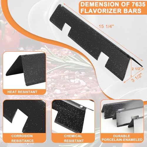 7635 Flavorizer Bars for Weber GS4 Spirit 2 Parts Replacement for Weber Spirit II & I E210 S210 E215 E220 S220 Grill, for Weber GS4 Grill Parts 67045 69796, Webber Parts 15.3" Bars,Porcelain-enameled