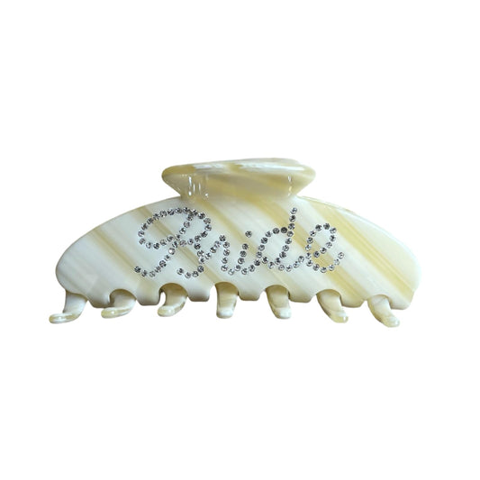 The RPZL Premium Acetate Big Hair Accessory | Oversized Claw Clip for Thick and Thin Hair | Stylish Hair Jaw Clip for Women and Girls (Bride Cream)