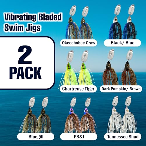 Reaction Tackle Bladed Swim Jigs 1/2 Black/Blue