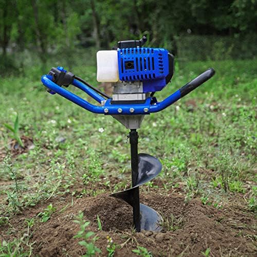 BILT HARD Post Hole Digger Gas Powered, 52cc 2.4 HP 2 Stroke Engine Earth Auger with 8" Drill Bit, EPA Compliant Post Hole Auger
