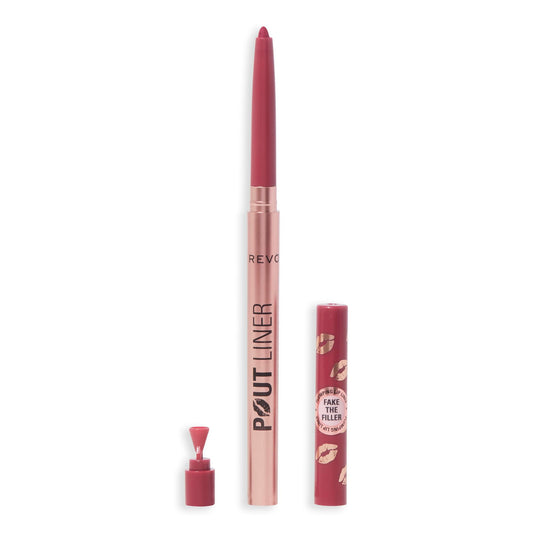 Revolution Beauty, Pout Bomb Plumping Lip Liner, Long Lasting Lip Shaper with Hyaluronic Acid & Vitamin E, Vegan & Cruelty-Free, Light Mauve