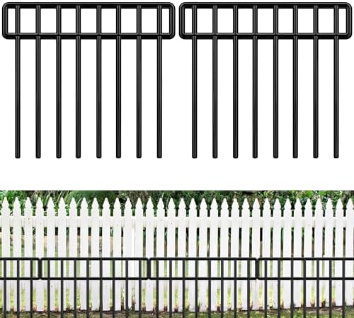 20Ft(L) X 13Inch(H) Animal Barrier Fence, 14 Pack Garden Fence, Metal Garden Edging Fence Border, No Dig Fencing for Dog Rabbits Ground Stakes Defense and Outdoor Patio Fence Extension