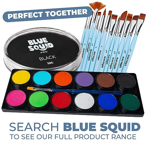 Blue Squid PRO Face Paint - Professional Water Based Single Cake Facepaint & Body Paints - SFX Makeup, Kids Adults Face Painting for Costume, Halloween, Cosplay - Metallic Purple 30g / 1oz