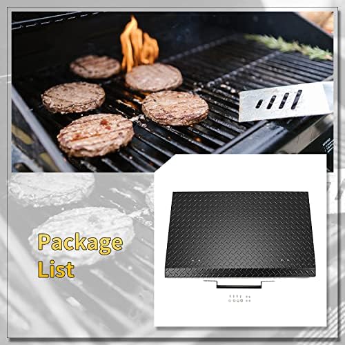 HECASA Black Outdoor 36” Griddle Grill Hard Cover Lid with Handle Waterproof Aluminum Compatible with Blackstone & More