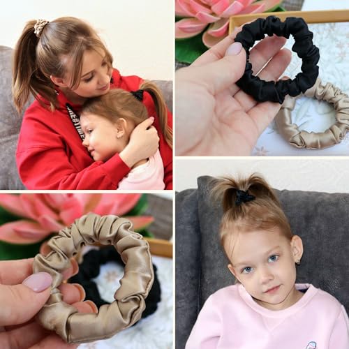 LILYSILK Silk Hair Scrunchies/Ties for Frizz & Breakage Prevention, 100% Mulberry, No Damage, Elastic ponytail Holders, 1Pc, Claret