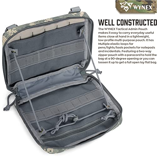 WYNEX Tactical Admin Molle Pouch, Medical EDC EMT Utility Bag Shell Design Attachment Pouches Hiking Belt Bags