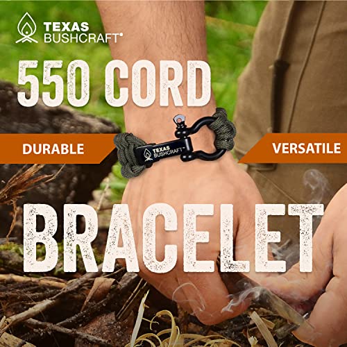 Texas Bushcraft Paracord Bracelet (Burnt Orange, M (6-7" wrist))