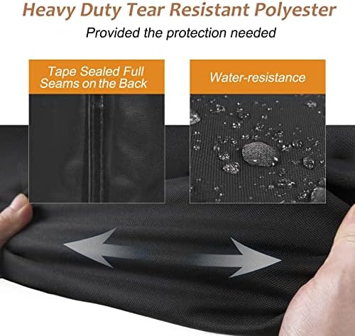 NettyPro Square Fire Pit Cover Fade Resiatant Waterproof Heavy Duty 600D Outdoor Patio Firepit Cover for Gas Propane Fire Pit Table, 36 x 36 x 24 Inch, Black