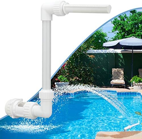 Pool Waterfall Spray Fountain - Above Ground Pool Decoration, Adjustable Aerator for Cool Warm Water Temperatures, Backyard Decor