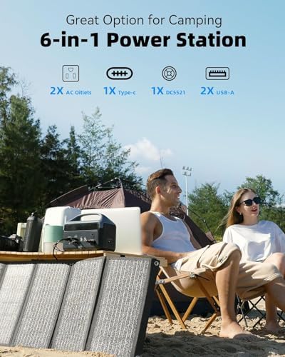 Portable Power Station 56000mAh, 179.2Wh LiFePO4 Battery Backup w/ 2 300W (Peak 600W) AC Outlets, 1.5hrs Fast Charging, Power Bank for Hurricane Emergency/Outdoor Camping/RVs/Home Use