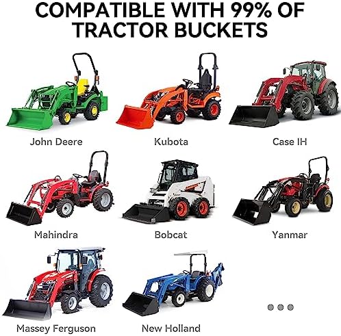 YINTATECH 60" 4000lbs Clamp on Pallet Forks Heavy Duty Tractor Forks with Adjustable Stabilizer Bar Tractor Bucket Forks for Tractor Attachments, Skid Steer, Loader Bucket