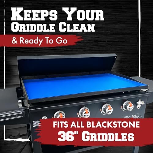 KITCHEN PERFECTION 36" Silicone Griddle Cover Mat For Blackstone Griddle 36 Inch –Hermetic Protection From Rust & Debris All Year, Fits All Blackstone 36 Inch Models -Heavy Duty Food Grade Silicone