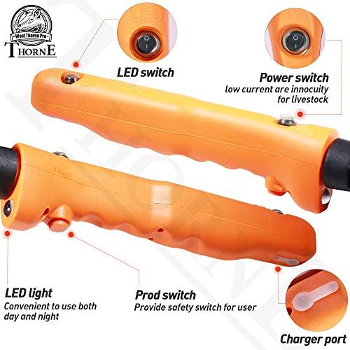 Cattle Prod, Waterproof Cattle Prod Stick with LED Light, Livestock Prod for Modern Livestock Management, X Series