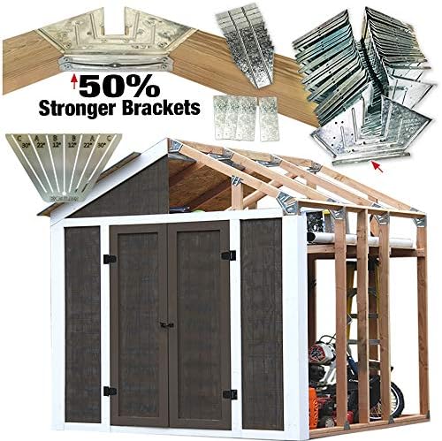 EZBUILDER 50 Structurally Stronger Truss Design Easy Shed Kit Builds 6in - 14in Widths Any Length Storage Barn Shed Garage Playhouse Easy Framing Kit 2x4 Basic Barn Roof Wood NOT Included