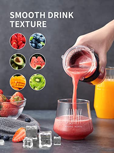 Personal Blender, Electric Shake Bottle with 2 x 20oz Travel Bottle and Coffee/Spices Jar, Portable Shaker Cups for Protein Shakes, 500W Single Serve Blender for Shakes and Smoothies, Sports(Black)