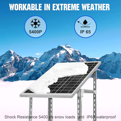 ECO-WORTHY Solar Panel 25W 18V Monocrystalline Waterproof Panel for Charging 12V Battery of RV Boat Trailer ATV Car or Powering Light, Charing 12V Battery Pack and Other Off-Grid Applications