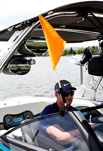 Flag Buddy Skier Down Flag Holder. Flag included. Orange safety flag included. Tired of Holding the Skier Down Flag? Just clamp the Flag Buddy to your window and rotate it up when required.