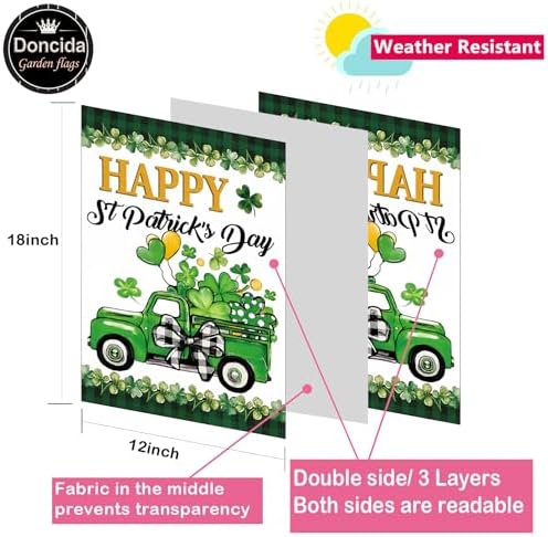 Doncida Seasonal Garden Flags Set of 12 Double Sided Double Stitching 12x18 Inch, Spring Summer 4th of July Yard Flags for Outside Decor, Includes Free Anti-Wind Clip and Stopper