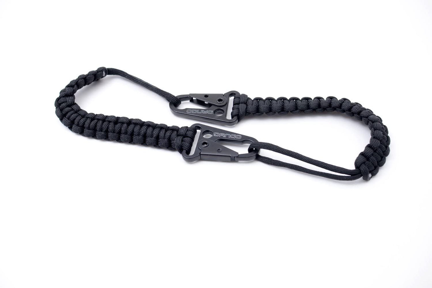 Dango EDC Tether - Cobra Weave 550 Paracord - 6 Inch Woven, 10 Feet Unraveled (Black)