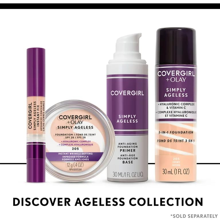 COVERGIRL & Olay Simply Ageless 3-in-1 Liquid Foundation, Classic Tan, 1 Fl Oz (Pack of 1)