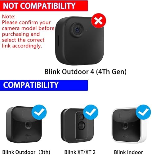 4W Solar Panel Charging Compatible with Blink Outdoor(3rd Gen) /xt xt2 Camera, with 13.1ft Waterproof Charging Cable, IP65 Weatherproof,Includes Secure Wall Mount(3-Pack)