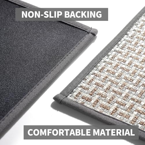 Door Mat Entrance 24"x35", Dirt Resistant and Absorbent, Non-Slip Rubber Backing Floor Mats, Easy Clean Low-Profile Doormat for Entryway, Front Door, Inside Entrance, Grey