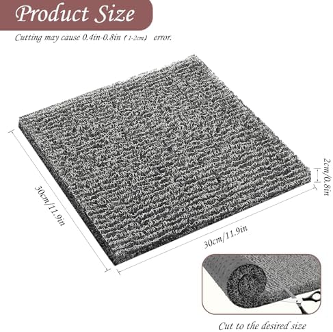 6 Pack Nesting Pads for Chicken Coop 12” x 12” Chicken Nesting Pads Washable Plastic Nesting Box Pads Chicken Coop Accessories for Chicken Hen Box Laying Eggs (Gray)